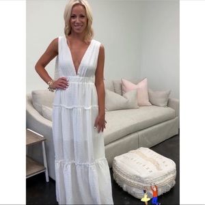 White maxi dress